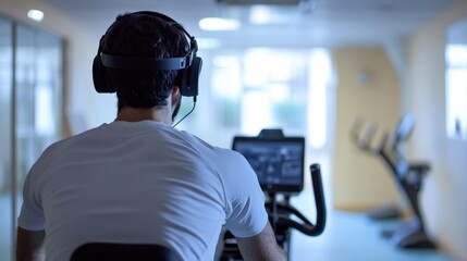 Virtual Reality Headset in a Modern Office Environment