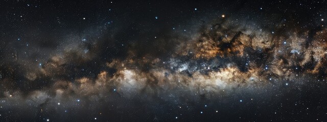 Black background, starry sky, Milky Way.