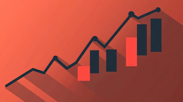 Graph showing reduced interest rates over time with positive trend