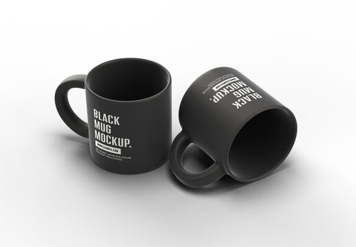 Black Mug Mockup