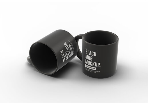 Black Mug Mockup