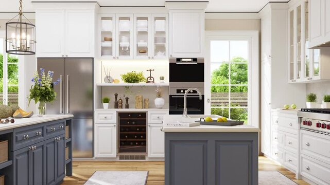 Kitchen interior design in a modern house