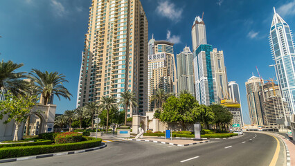 Dubai Marina tallest towers in Dubai timelapse hyperlapse