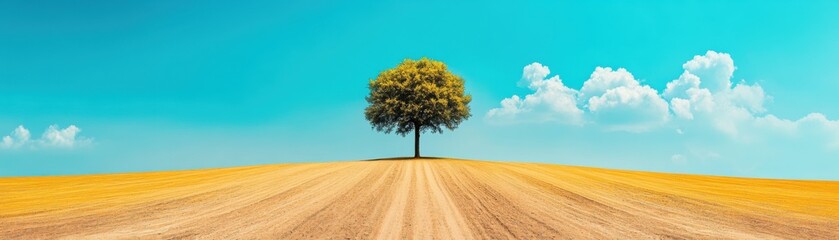 Naklejka premium Geometric Symmetry in Contemporary Landscape Photography with Negative Space Emphasis