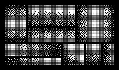 Disintegration or dissolves pixel effect. Background of pixel square mosaic. Vector illustration