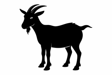 goat silhouette, dairy goat vector silhouette, baby goat silhouette