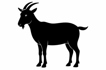 goat silhouette, dairy goat vector silhouette, baby goat silhouette
