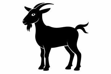 goat silhouette, dairy goat vector silhouette, baby goat silhouette