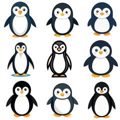 penguin art and illustration vector design