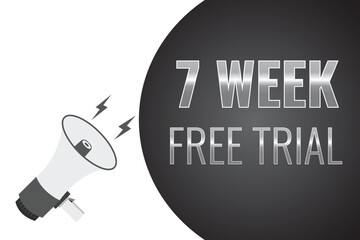 7 week free trial banner design. 7 weeks free banner background
