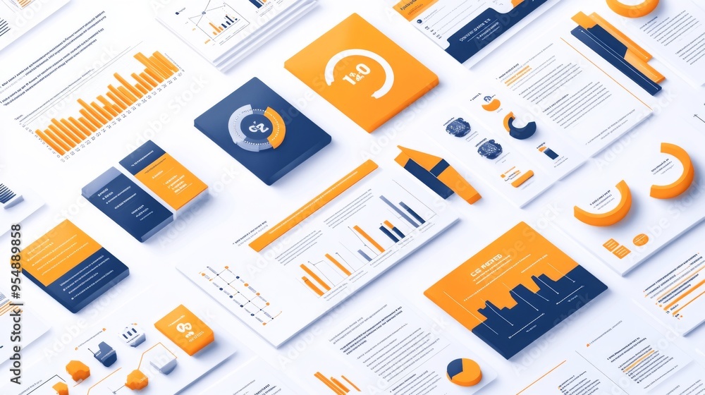 Poster a creative infographic with charts, icons, and data visualizations, showcasing a clear and engaging 