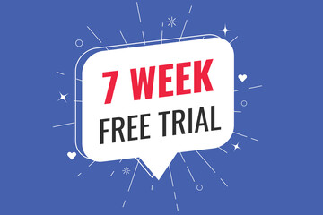 7 week free trial banner design. 7 weeks free banner background
