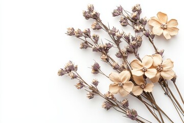 Elegant dried floral background created with Generative AI