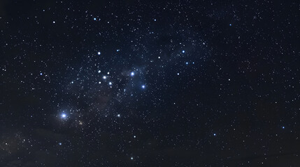 Obraz premium The constellation of Aquarius highlighted against a starfilled night sky.