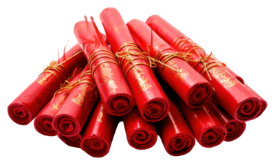 PNG Chinese firecrackers white background arrangement weaponry.