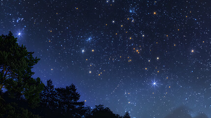 The constellation of Aries shining bright in the night sky.