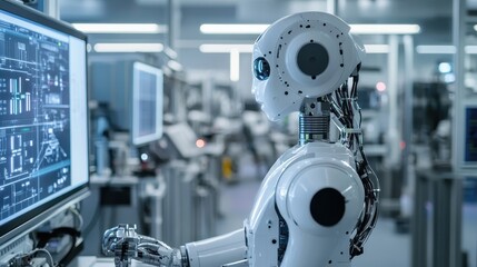 Robotic Arm in High-Tech Laboratory