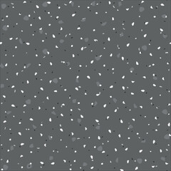 Terrazzo Venetian Pattern. Mosaic Rock Italian Texture. Gray Marble White Background. Terrazzo Stone Marble Material. Vector Abstract Terazzo Design. Glass Wrapping Irregular Art. Floor Seamless Print