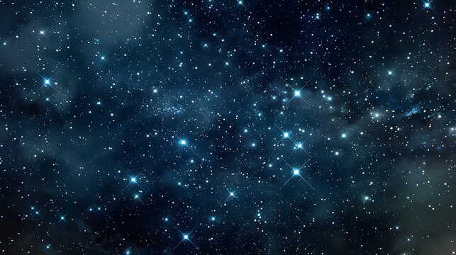 The constellation of Delphinus swimming in a starry sky.