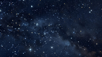 Obraz premium The constellation of Draco winding through a night sky filled with stars.