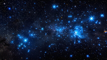 The constellation of Eridanus flowing through a starry sky.