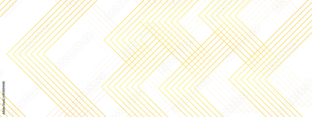 Poster White and blue modern minimalistic geometric pattern background with tech lines. Architecture concept with digital geometric connection golden lines. blueprint background& bright lines.