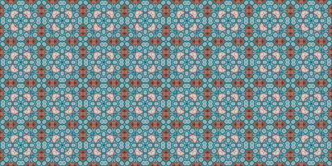 seamless carpet pattern. Kaleidoscope art texture