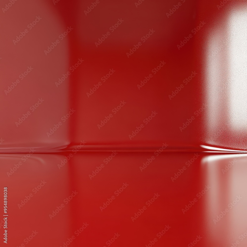 Poster abstract red background with smooth surface and subtle light reflection.