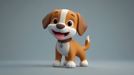 Brown and white puppy