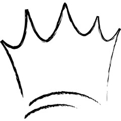 King Crown Sketches. Graffiti Grunge Paint Crown Icon. Vector Illustration