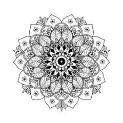 Simple mandala design for coloring. beautiful mandala art for coloring book, mandala design mandala pattern design with hand drawn.