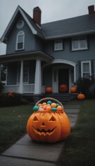 halloween pumpkin house