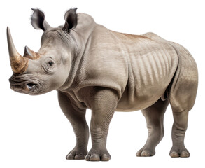 Obraz premium PNG One-horned rhino wildlife elephant animal.