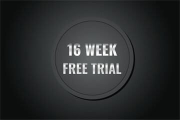 16 week free trial banner design. 16 weeks free banner background

