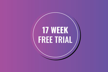 17 week free trial banner design. 17 weeks free banner background
