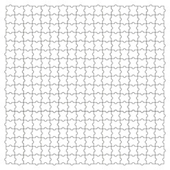 Infinite empty square puzzle template as white background with black line