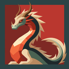 cartoon vector illustration of dragon