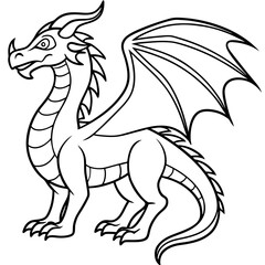 Fototapeta premium cartoon vector illustration of dragon