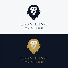 Lion head template Logo design with creative vector illustration editing.