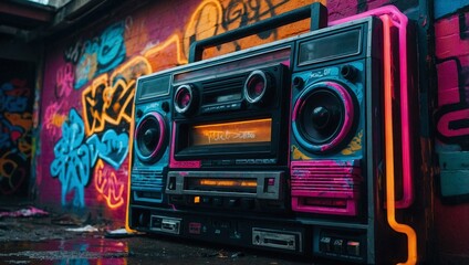 A graffiti artwork inspired by the retro aesthetic
