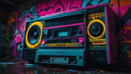 A graffiti artwork inspired by the retro aesthetic