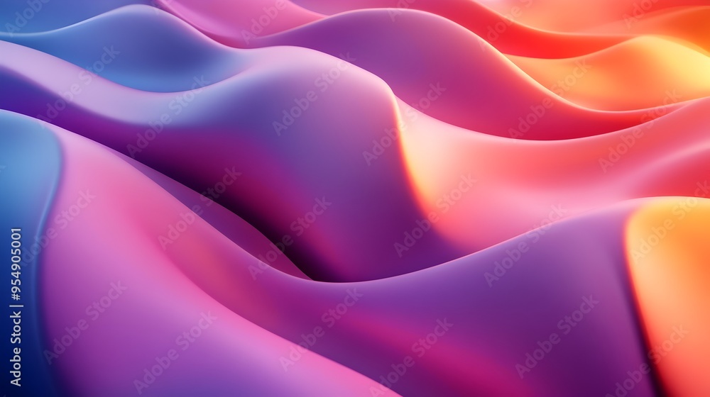 Poster mesmerizing digital artwork with seamless secondary color gradients