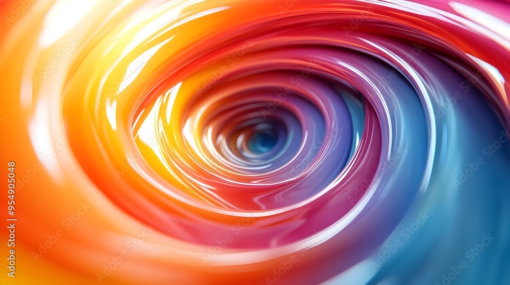 Poster mesmerizing dynamic color wheel design with swirling segments in bold energetic motion