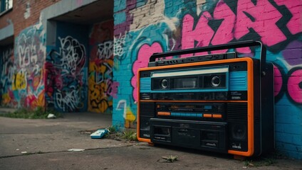 A graffiti artwork inspired by the retro aesthetic