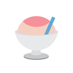 Shaved ice emoji ice cream dessert vector emoji illustration