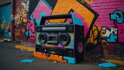 A graffiti artwork inspired by the retro aesthetic