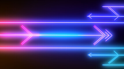 abstract neon arrow blue purple laser ray effect background texture with dynamic motion speed energy concept 