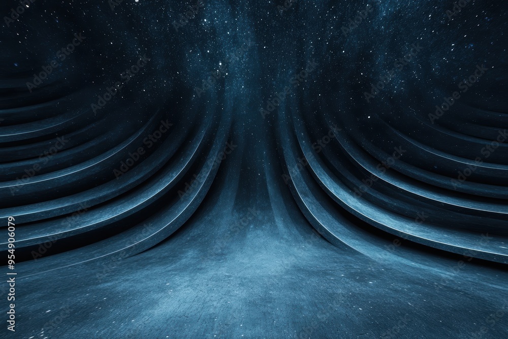 Poster a mesmerizing dark blue background with flowing patterns, perfect for a sci-fi or abstract aesthetic