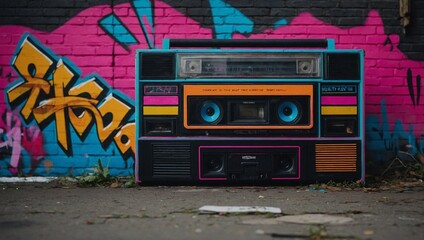 A graffiti artwork inspired by the retro aesthetic