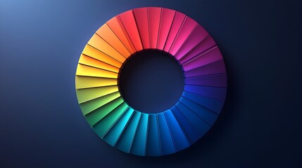 Obraz premium Smooth Seamless Gradient Color Wheel Transitioning Through Vibrant Balanced Spectrum